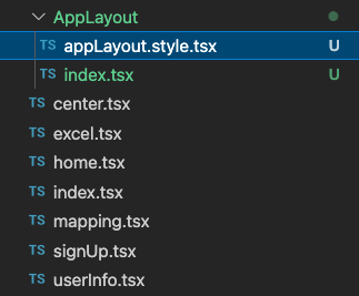 AppLayout at styles folder